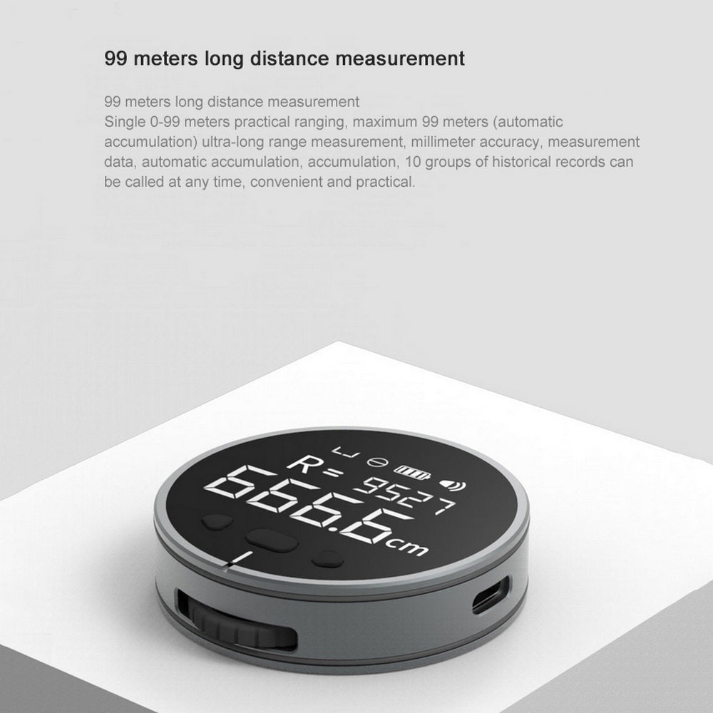 Pocket-size USB-C rechargeable digital measuring ruler